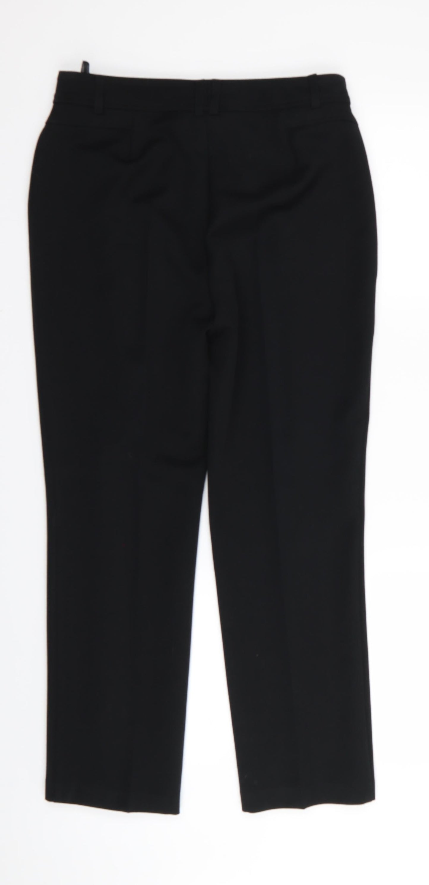M&s Womens Black   Trousers  Size 8 L27 in