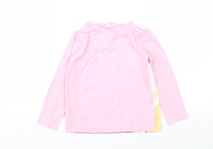 Disney Girls Pink Animal Print  Basic T-Shirt Size 2-3 Years