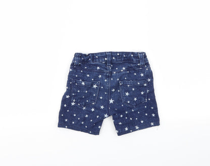 DENIM &CO  Boys Blue Argyle/Diamond  Capri Trousers Size 4-5 Years