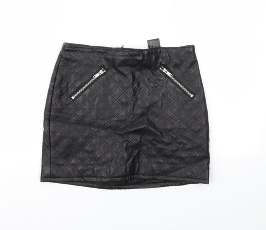 H&M Womens Black   A-Line Skirt Size 6