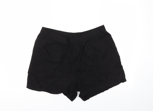 H&M Womens Black   Cut-Off Shorts Size L - Stretch waistband