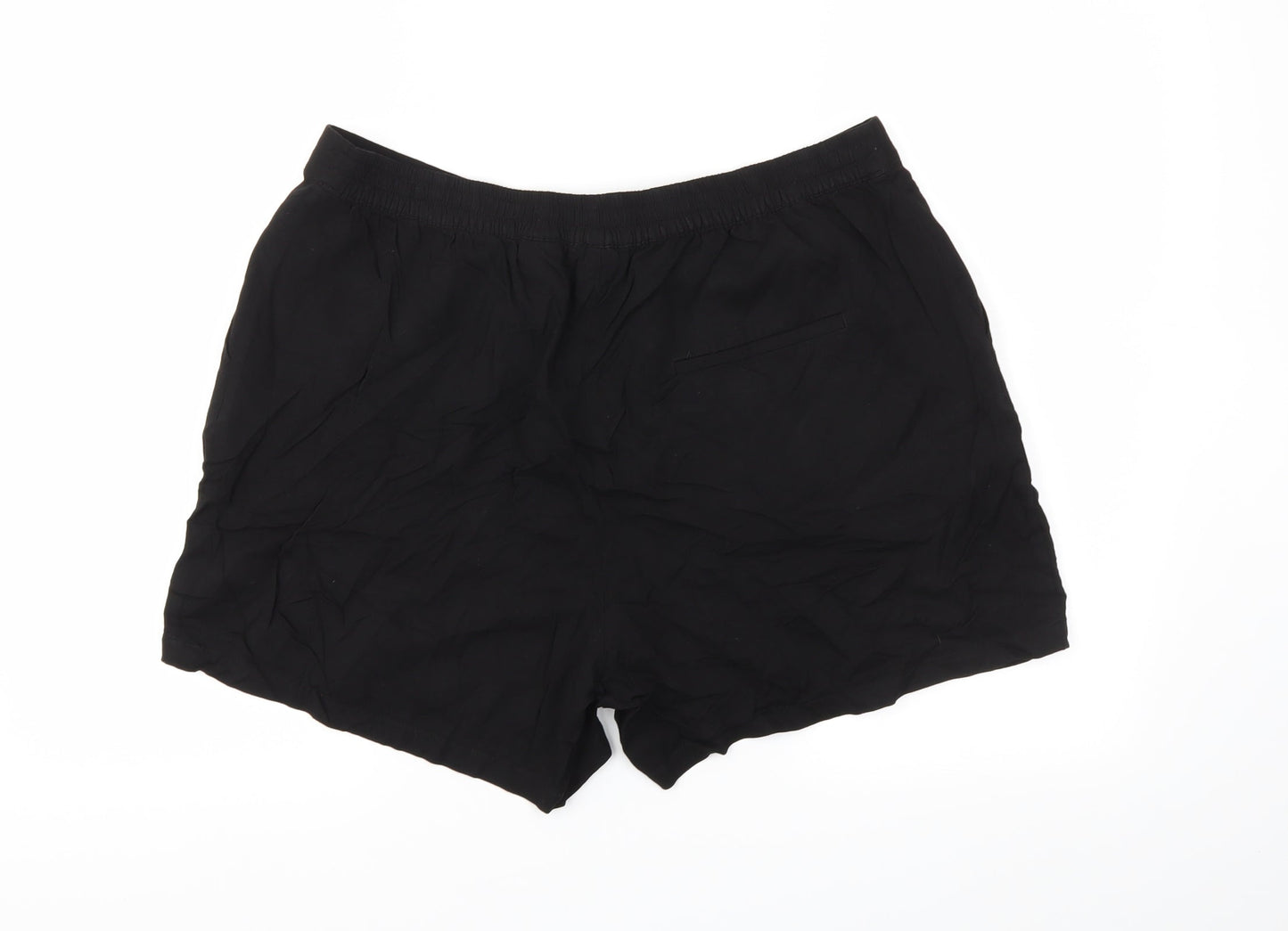 H&M Womens Black   Cut-Off Shorts Size L - Stretch waistband