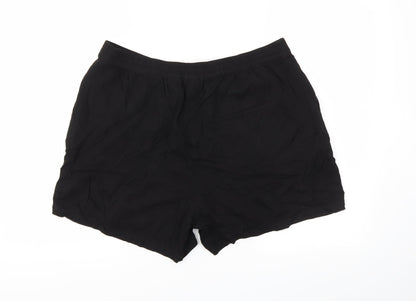 H&M Womens Black   Cut-Off Shorts Size L - Stretch waistband