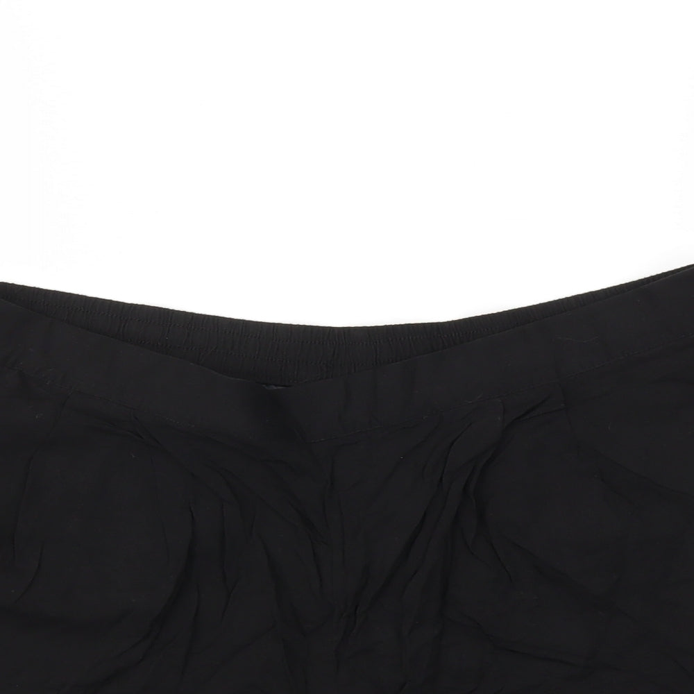 H&M Womens Black   Cut-Off Shorts Size L - Stretch waistband