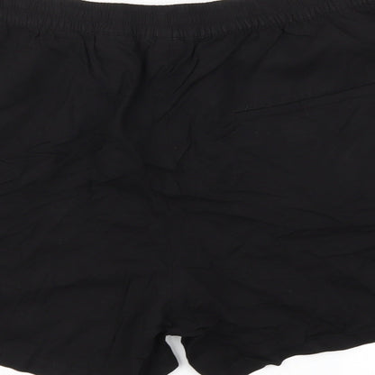 H&M Womens Black   Cut-Off Shorts Size L - Stretch waistband