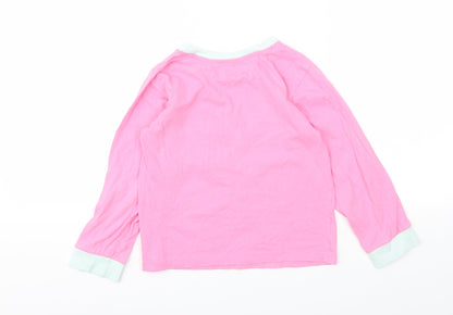 COLLECTION  Girls Pink Animal Print  Basic T-Shirt Size 7 Years