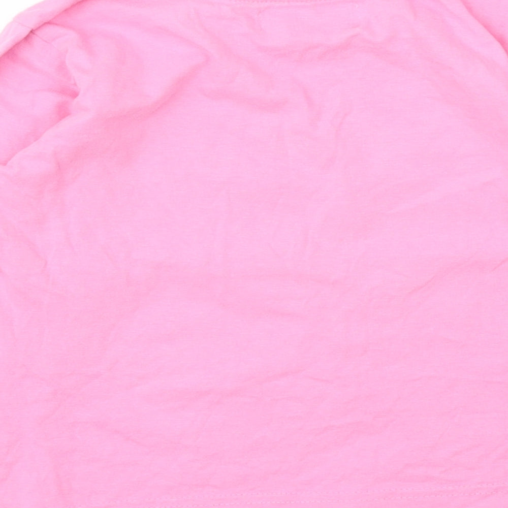 COLLECTION  Girls Pink Animal Print  Basic T-Shirt Size 7 Years
