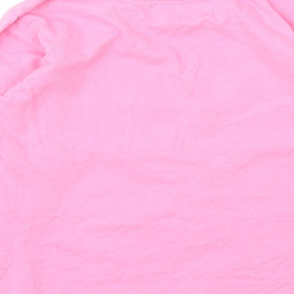 COLLECTION  Girls Pink Animal Print  Basic T-Shirt Size 7 Years