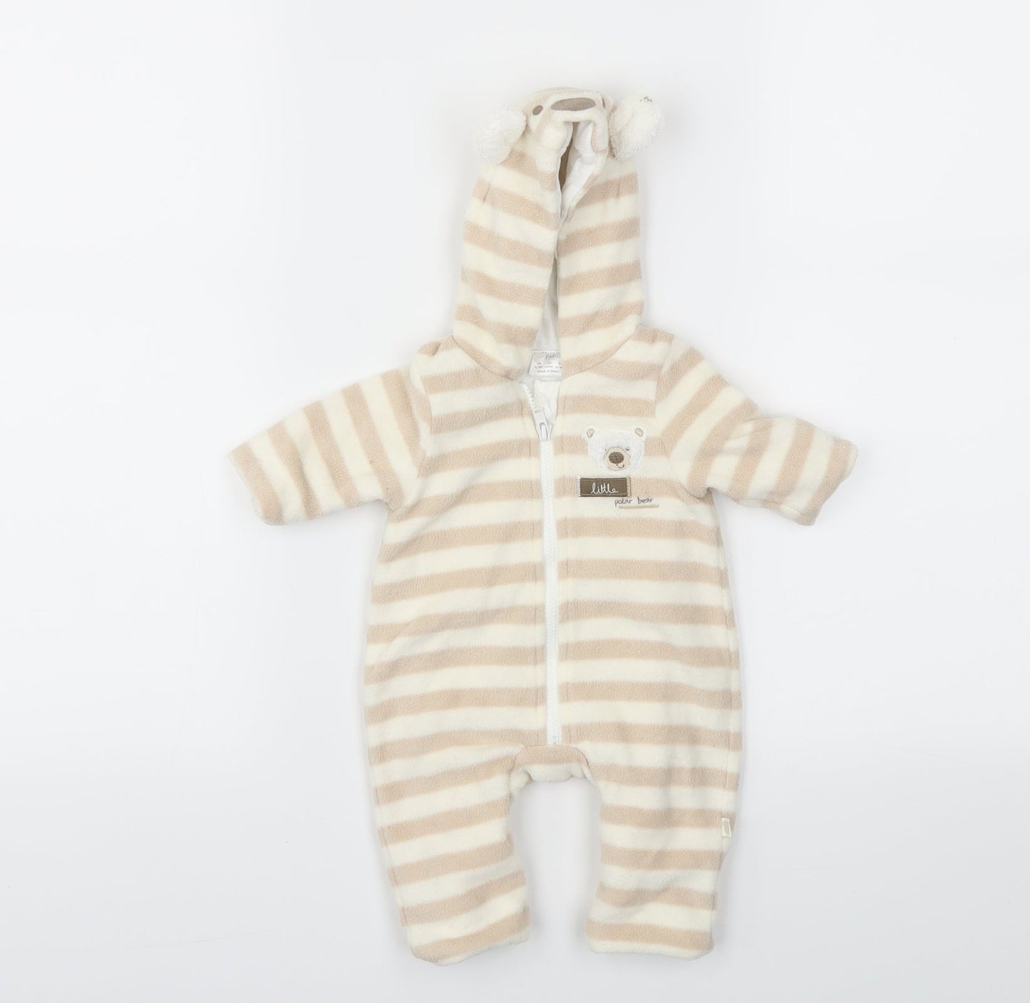 F&F  Brown Striped  Babygrow One-Piece Size Newborn