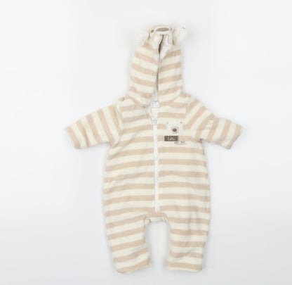 F&F  Brown Striped  Babygrow One-Piece Size Newborn