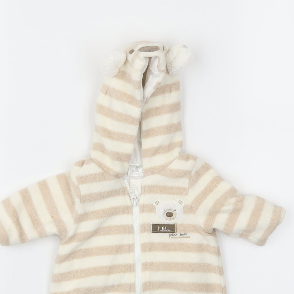 F&F  Brown Striped  Babygrow One-Piece Size Newborn