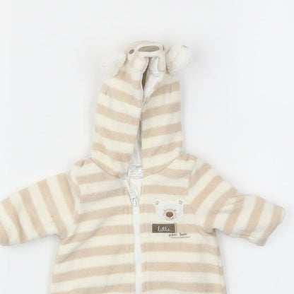 F&F  Brown Striped  Babygrow One-Piece Size Newborn
