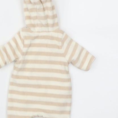 F&F  Brown Striped  Babygrow One-Piece Size Newborn