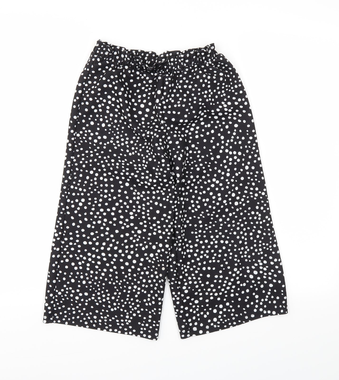 VERY  Girls Black Polka Dot  Jogger Trousers Size 9 Years