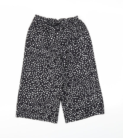 VERY  Girls Black Polka Dot  Jogger Trousers Size 9 Years