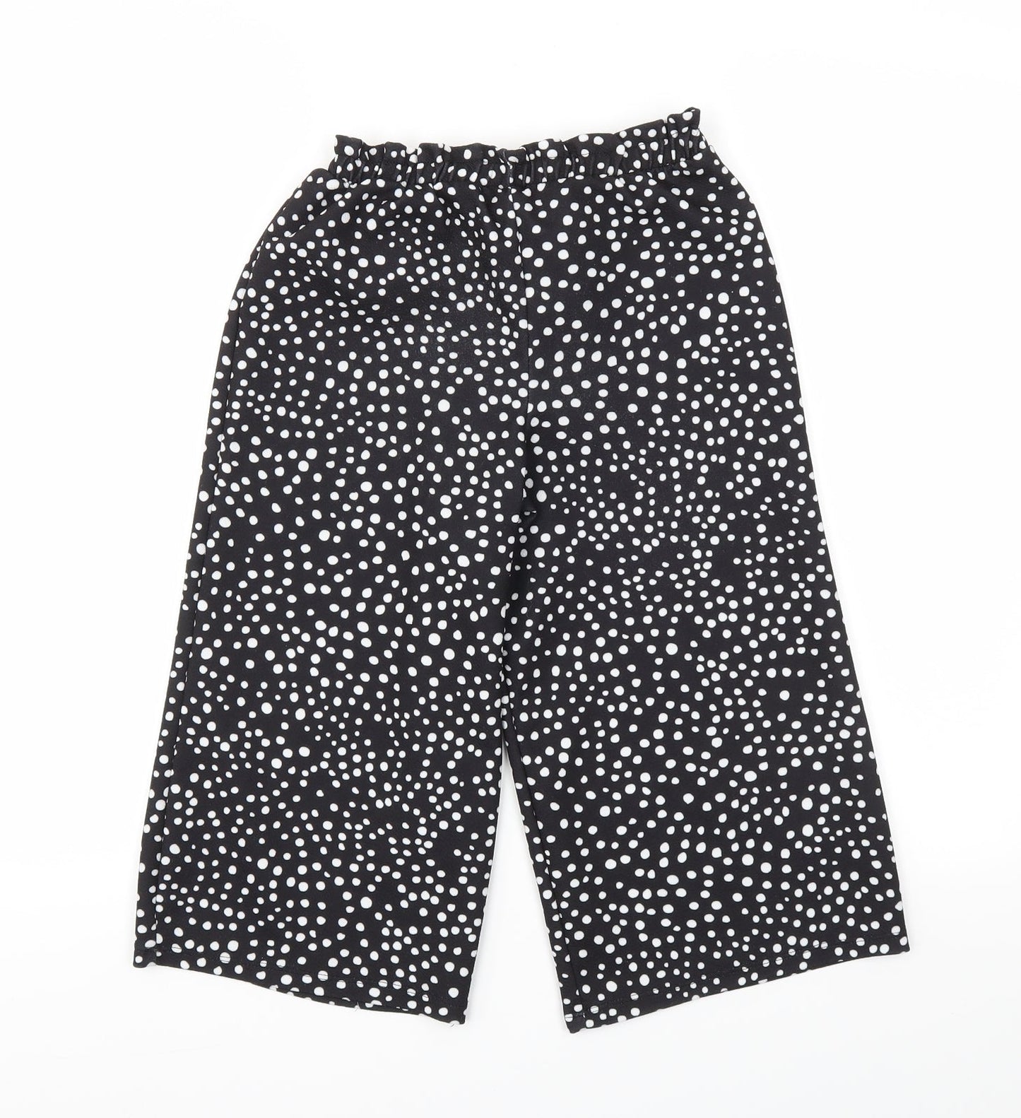 VERY  Girls Black Polka Dot  Jogger Trousers Size 9 Years