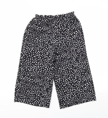 VERY  Girls Black Polka Dot  Jogger Trousers Size 9 Years