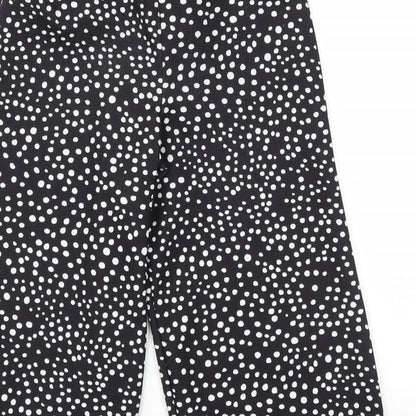 VERY  Girls Black Polka Dot  Jogger Trousers Size 9 Years