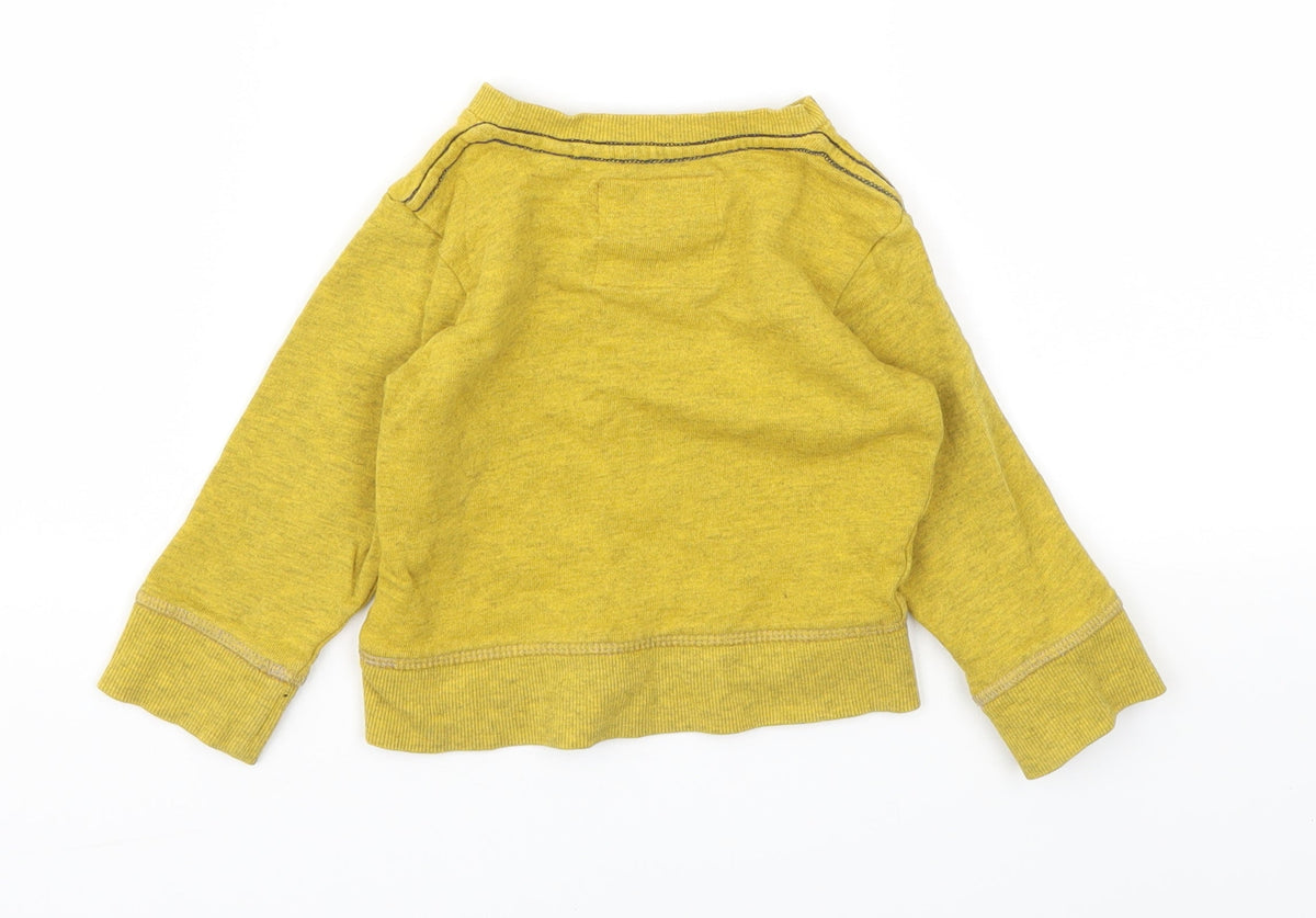Back view of Next Yellow jumper, size 9-12, Months