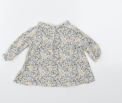 NEXT  Girls Grey Floral  Fit & Flare  Size 0-3 Months
