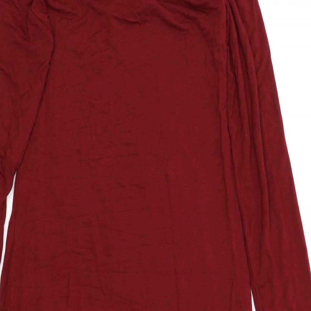 Boohoo Womens Red Colourblock  A-Line  Size 14