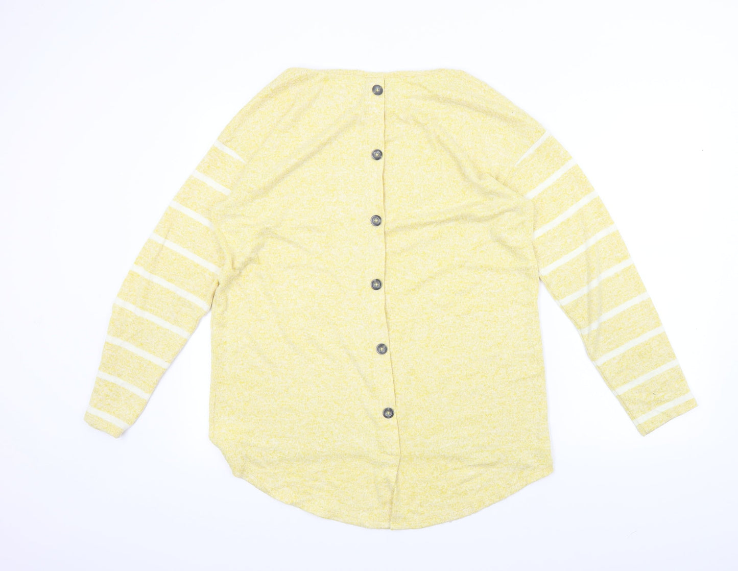 NEXT Womens White Striped  Pullover Jumper Size 12
