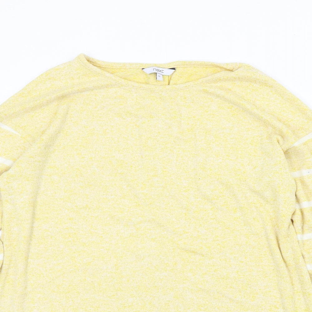 NEXT Womens White Striped  Pullover Jumper Size 12