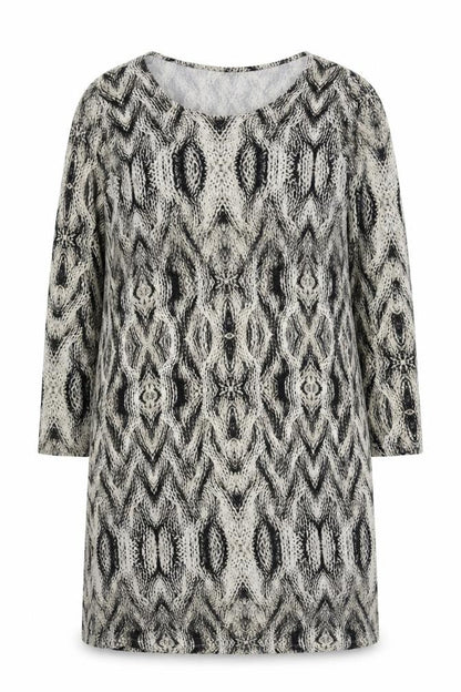 Sheego Womens Brown Animal Print  A-Line  Size 14