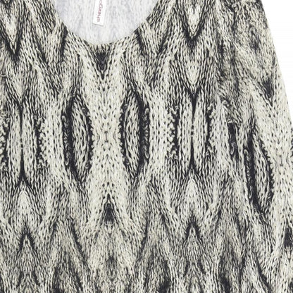 Sheego Womens Brown Animal Print  A-Line  Size 14