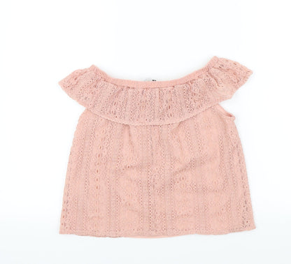 primarf Girls Pink Colourblock  Basic T-Shirt Size 8-9 Years