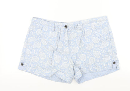 denim&co Womens Blue Colourblock  Bermuda Shorts Size 12