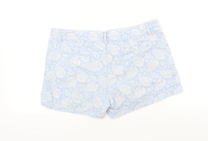 denim&co Womens Blue Colourblock  Bermuda Shorts Size 12