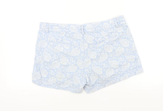 denim&co Womens Blue Colourblock  Bermuda Shorts Size 12