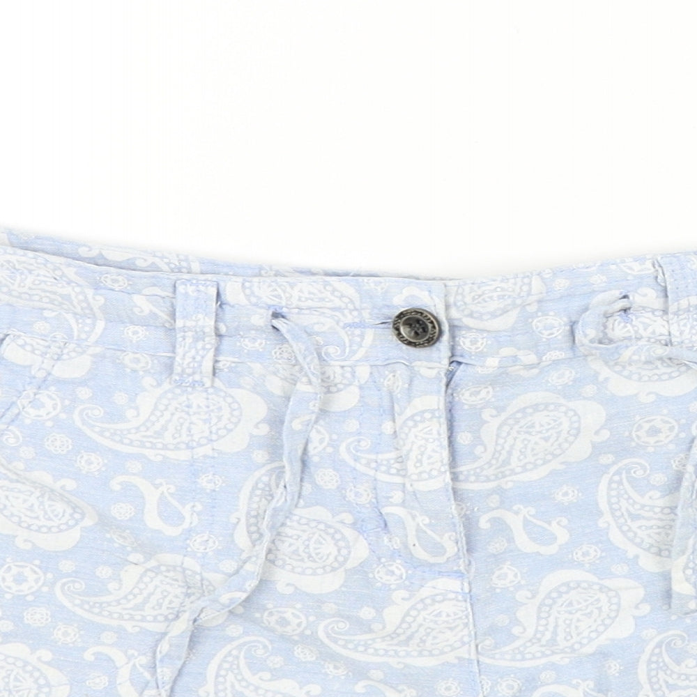 denim&co Womens Blue Colourblock  Bermuda Shorts Size 12