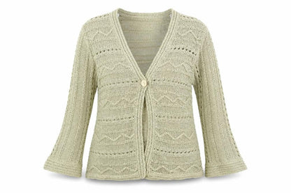 Front view of Papaya women’s brown cardigan jumper, size UK 14