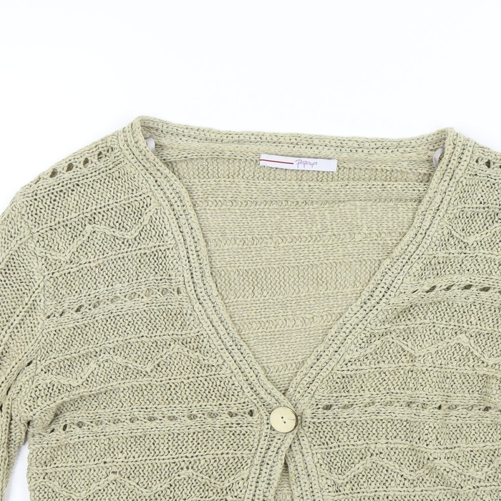 Papaya Womens Brown   Cardigan Jumper Size 14