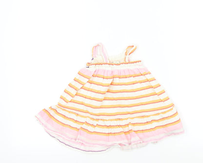 Old Navy Baby Ivory Striped  Fit & Flare  Size 9-12 Months  - Frill Detail