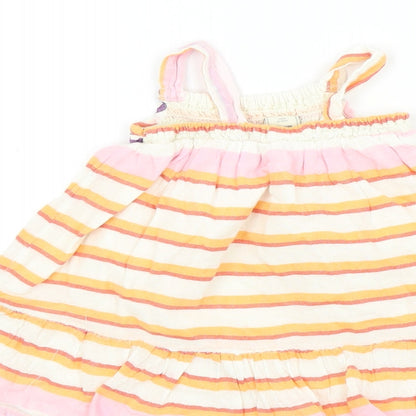 Old Navy Baby Ivory Striped  Fit & Flare  Size 9-12 Months  - Frill Detail