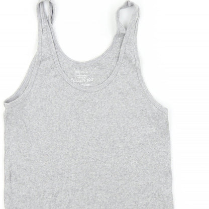 Papaya Womens Grey Colourblock  Basic T-Shirt Size 14