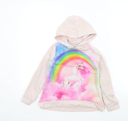 blween Girls Pink   Pullover Hoodie Size 7 Years  - UNICORN
