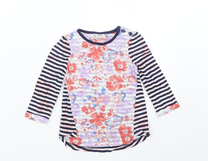 F&F Girls Pink Geometric  Basic T-Shirt Size 6-9 Months