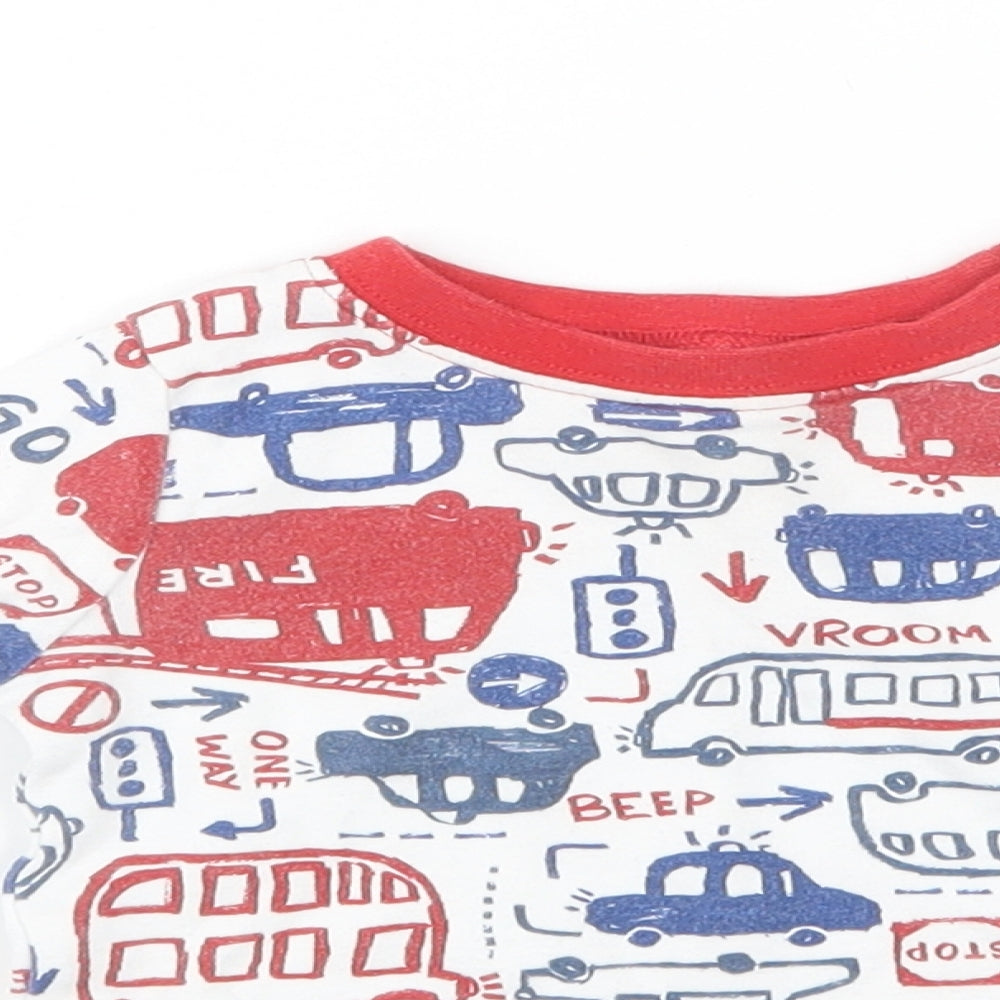 George Boys Blue Geometric  Babydoll Pyjama Top Size 9-12 Months  - Cars