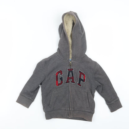 Additional front view of Gap boys’ brown jacket, size 2, years