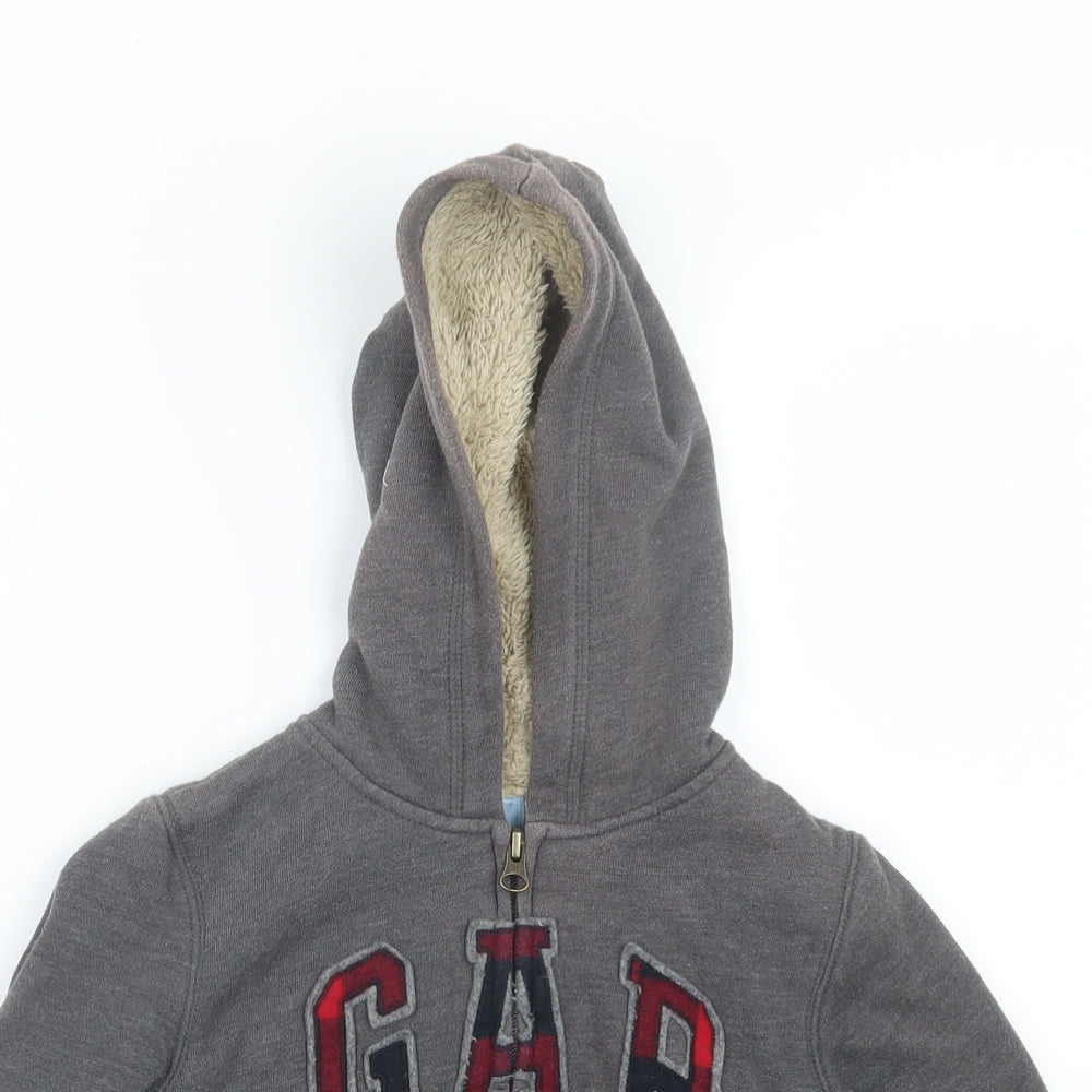 Close-up detail of Gap boys’ brown jacket, size 2, years