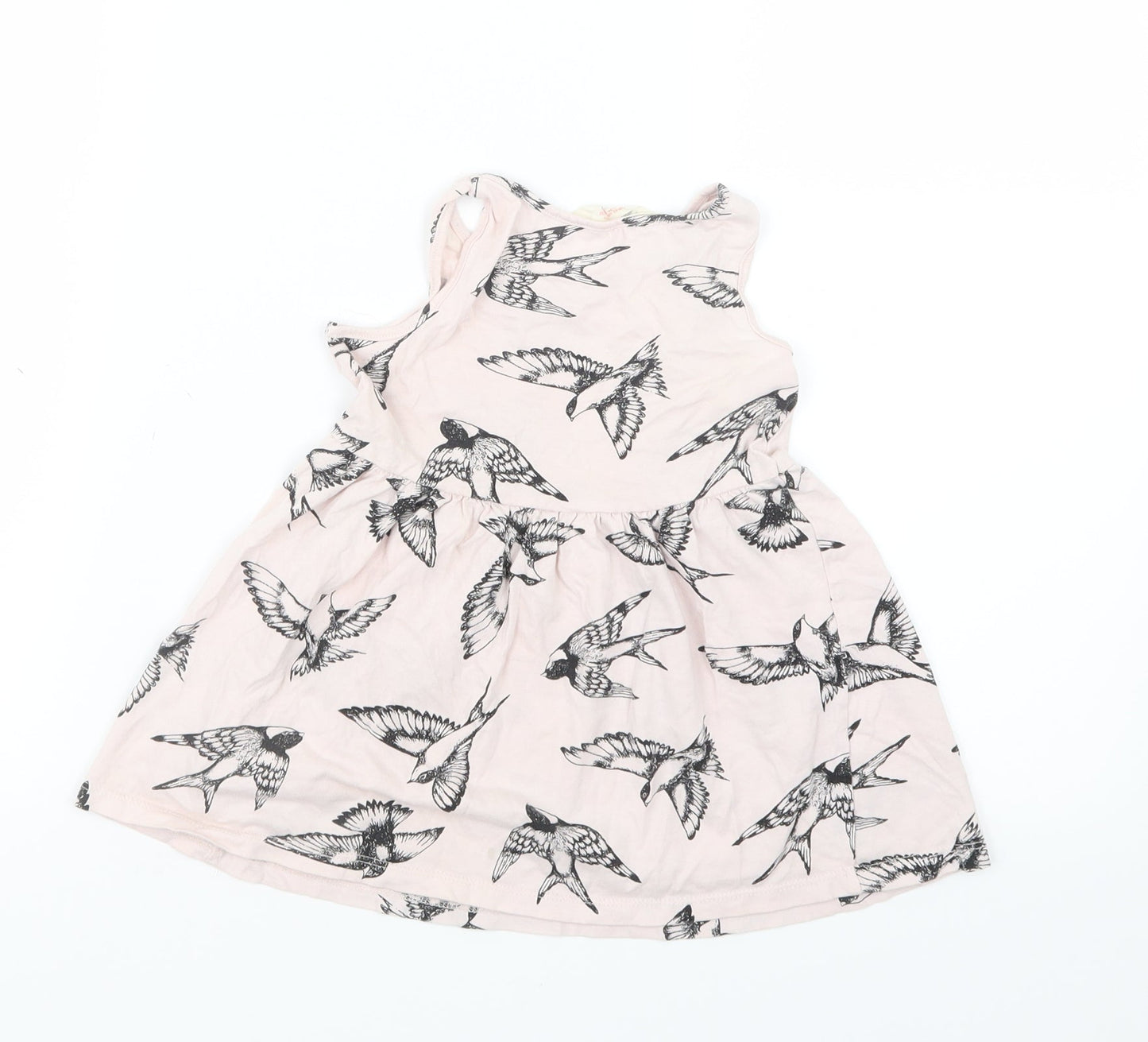 H&M Girls Pink Geometric  T-Shirt Dress  Size 2 Years