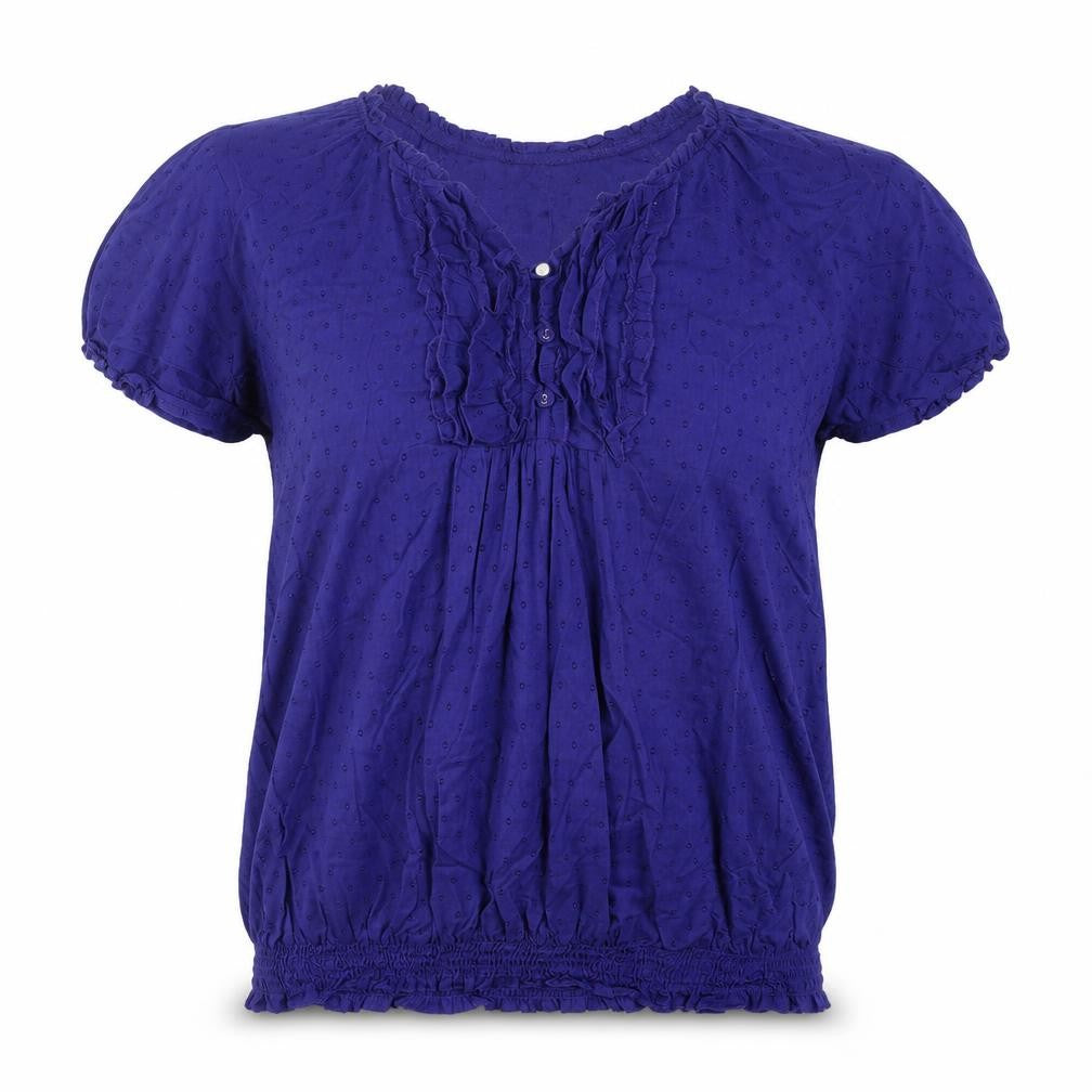 Womens UK Size 14 Evans Blue Basic Blouse