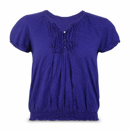 Womens UK Size 14 Evans Blue Basic Blouse