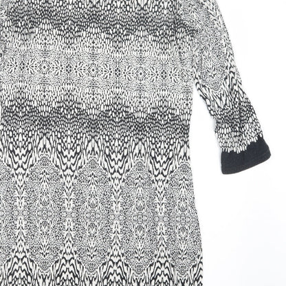 F&F Womens Black Geometric  Basic T-Shirt Size 14