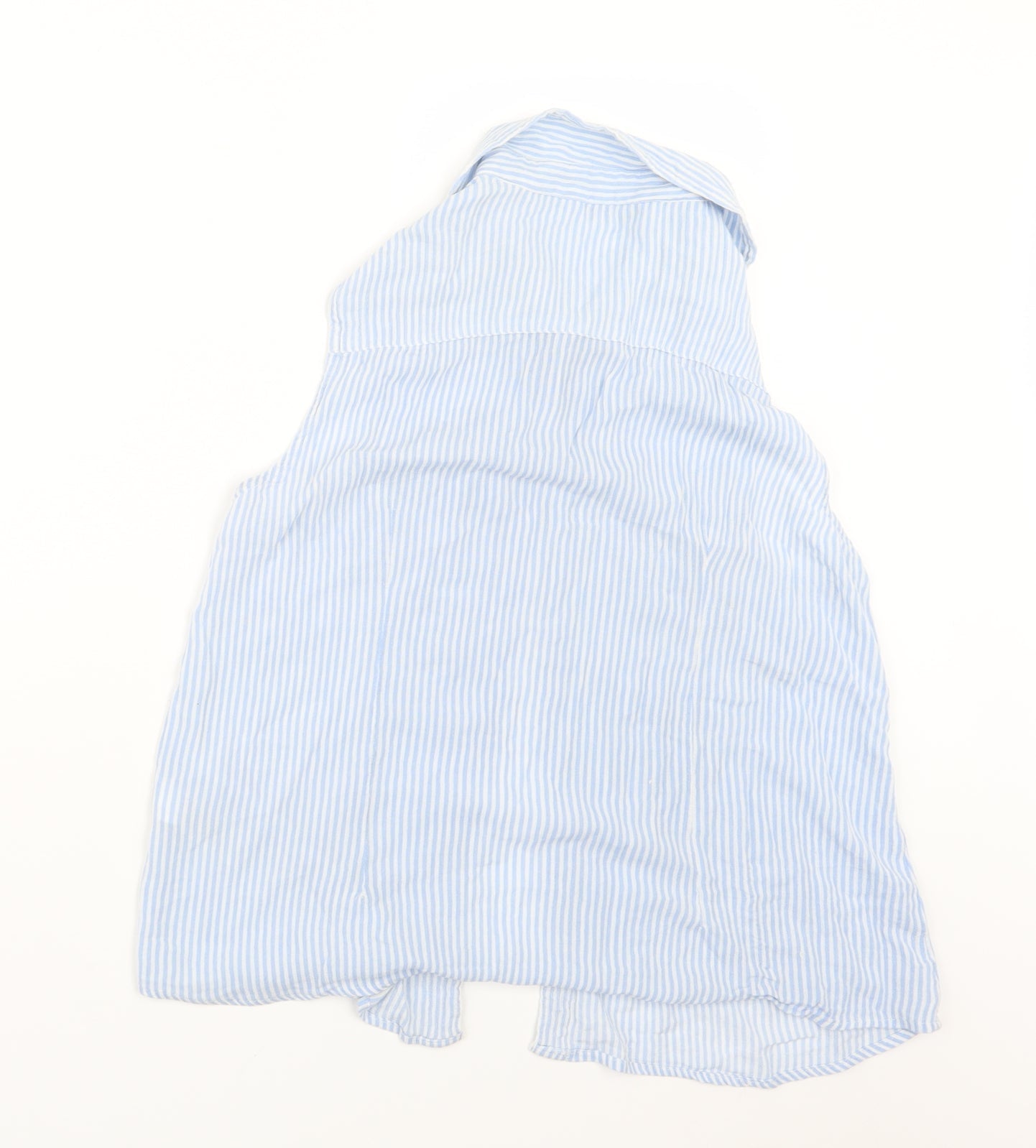 Womens UK Size 8 Very Blue Basic Button-Up