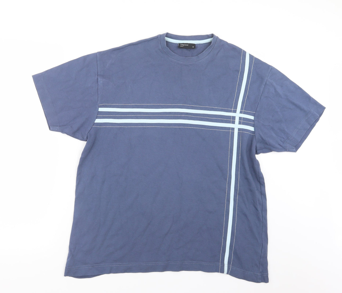 Mens UK Size M Cedar Wood State Blue  T-Shirt